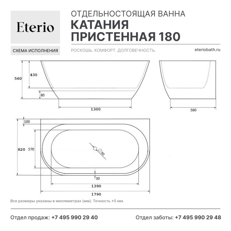Катания пристенная 180, техническая схема
